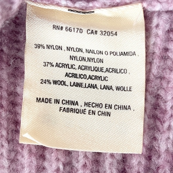 Anthropologie Angel Of the North Cropped Sweater Purple Twist Back Wool S NWT - Picture 10 of 11